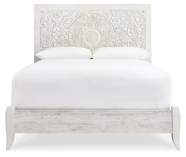 Paxberry Queen Panel Bed with Mirrored Dresser and Chest at Towne & Country Furniture (AL) furniture, home furniture, home decor, sofa, bedding