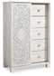 Paxberry Queen Panel Bed with Mirrored Dresser and Chest at Towne & Country Furniture (AL) furniture, home furniture, home decor, sofa, bedding
