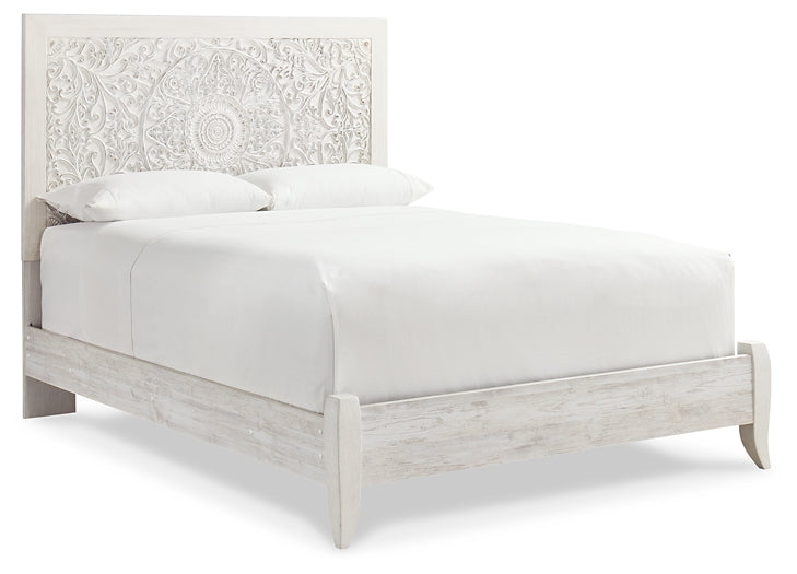 Paxberry Queen Panel Bed with Mirrored Dresser and Chest at Towne & Country Furniture (AL) furniture, home furniture, home decor, sofa, bedding