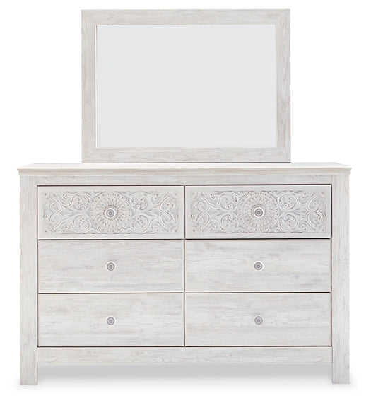 Paxberry Queen Panel Bed with Mirrored Dresser and Chest at Towne & Country Furniture (AL) furniture, home furniture, home decor, sofa, bedding