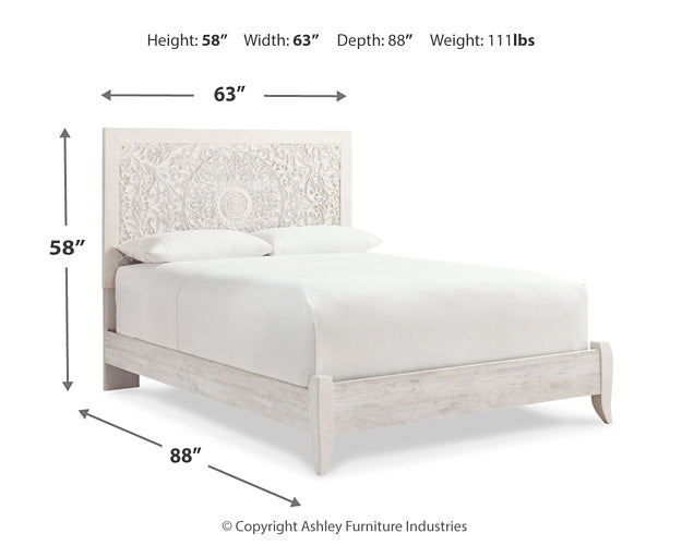 Paxberry Queen Panel Bed with Mirrored Dresser at Towne & Country Furniture (AL) furniture, home furniture, home decor, sofa, bedding