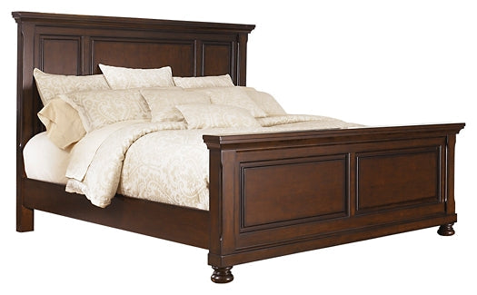 Porter California King Panel Bed with Mirrored Dresser, Chest and 2 Nightstands at Towne & Country Furniture (AL) furniture, home furniture, home decor, sofa, bedding