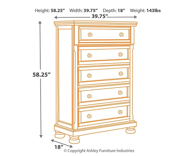 Porter King Sleigh Bed with Mirrored Dresser and Chest at Towne & Country Furniture (AL) furniture, home furniture, home decor, sofa, bedding