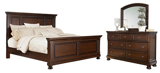 Porter  Panel Bed With Mirrored Dresser at Towne & Country Furniture (AL) furniture, home furniture, home decor, sofa, bedding