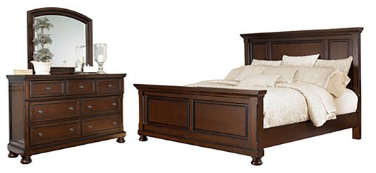 Porter  Panel Bed With Mirrored Dresser at Towne & Country Furniture (AL) furniture, home furniture, home decor, sofa, bedding