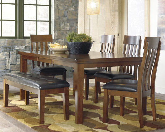 Ralene Dining Table and 4 Chairs and Bench at Towne & Country Furniture (AL) furniture, home furniture, home decor, sofa, bedding