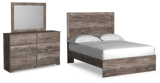 Ralinksi Full Panel Bed with Mirrored Dresser at Towne & Country Furniture (AL) furniture, home furniture, home decor, sofa, bedding