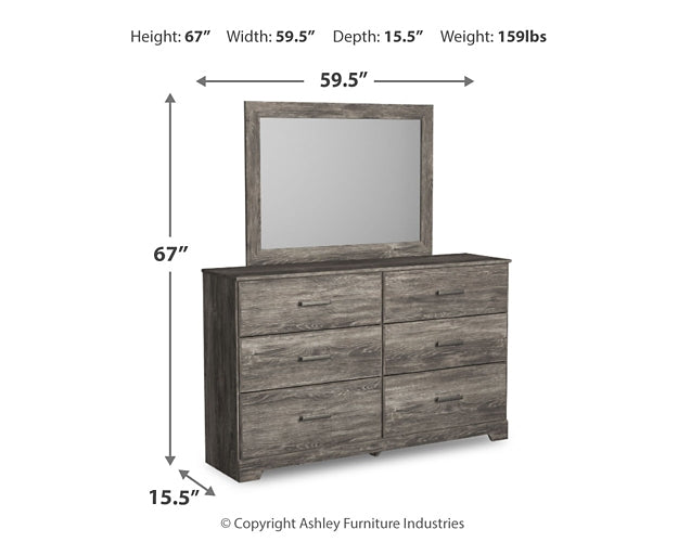 Ralinksi King Panel Bed with Mirrored Dresser at Towne & Country Furniture (AL) furniture, home furniture, home decor, sofa, bedding