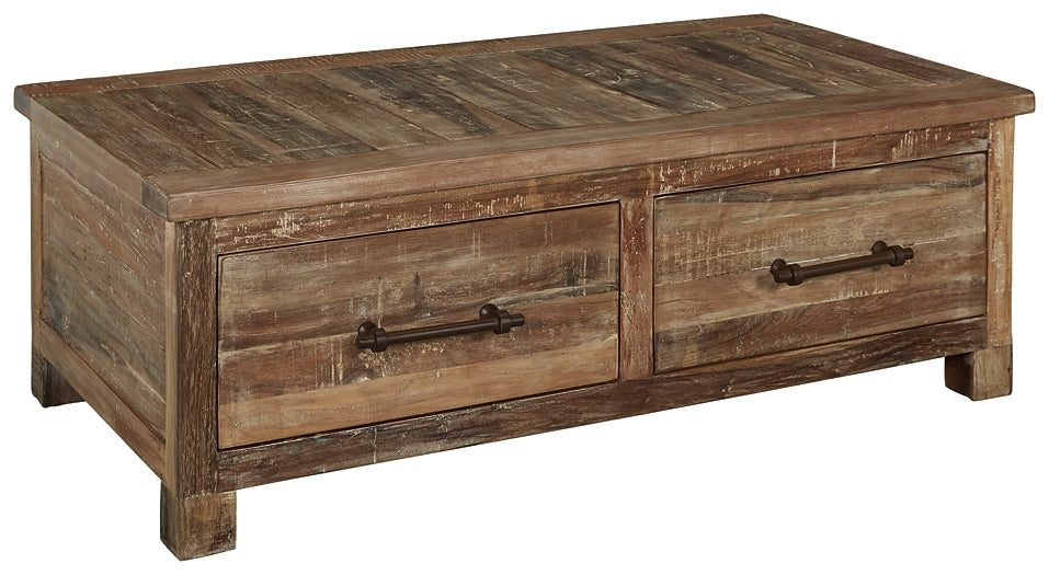 Randale Cocktail Table with Storage at Towne & Country Furniture (AL) furniture, home furniture, home decor, sofa, bedding