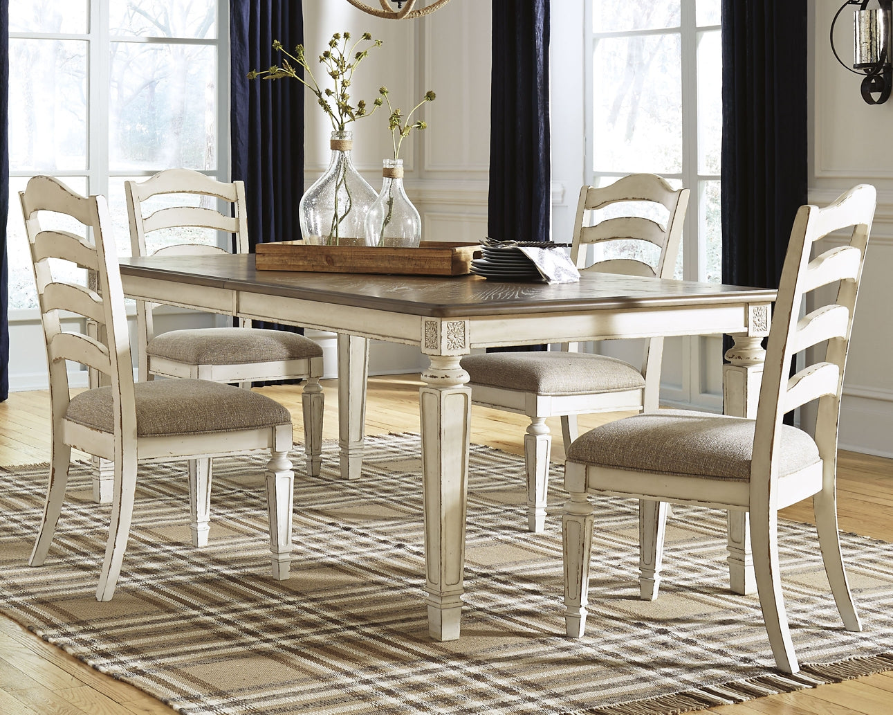 Realyn Dining Table and 4 Chairs at Towne & Country Furniture (AL) furniture, home furniture, home decor, sofa, bedding
