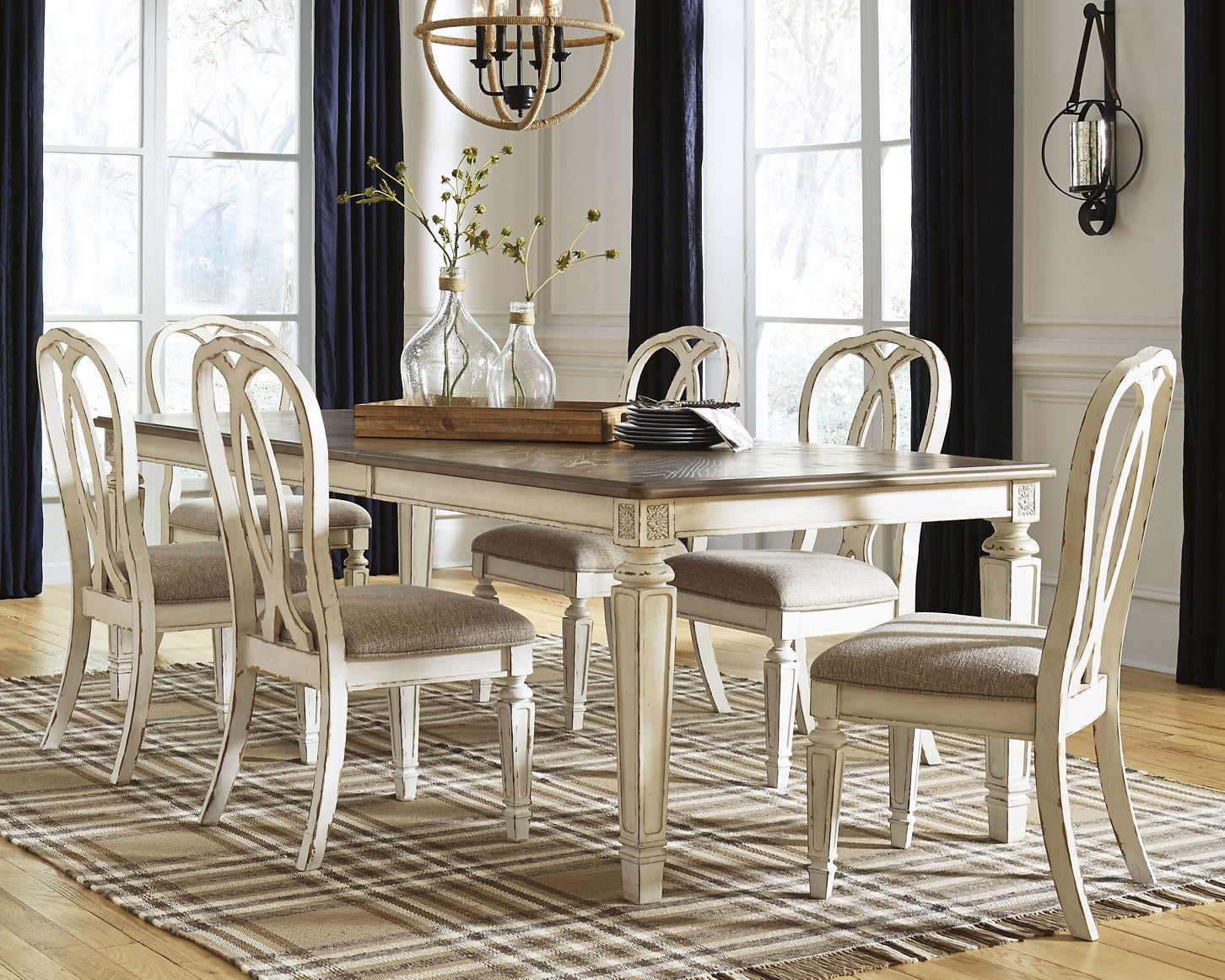Realyn Dining Table and 6 Chairs at Towne & Country Furniture (AL) furniture, home furniture, home decor, sofa, bedding
