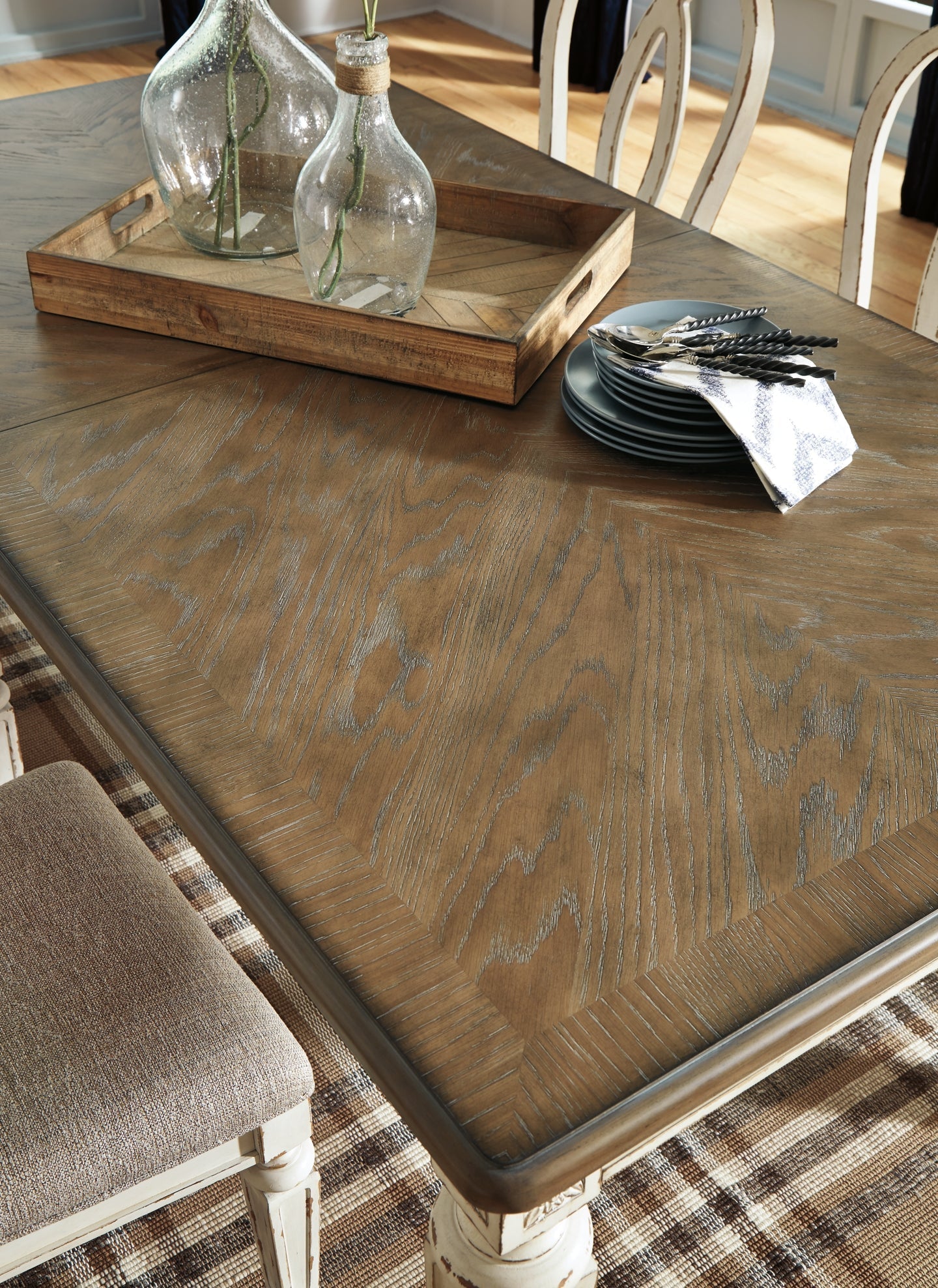 Realyn Dining Table and 6 Chairs at Towne & Country Furniture (AL) furniture, home furniture, home decor, sofa, bedding