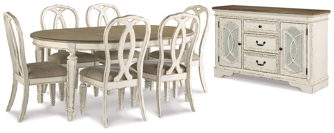 Realyn Dining Table and 6 Chairs with Storage at Towne & Country Furniture (AL) furniture, home furniture, home decor, sofa, bedding