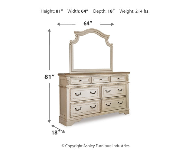 Realyn Dresser and Mirror at Towne & Country Furniture (AL) furniture, home furniture, home decor, sofa, bedding