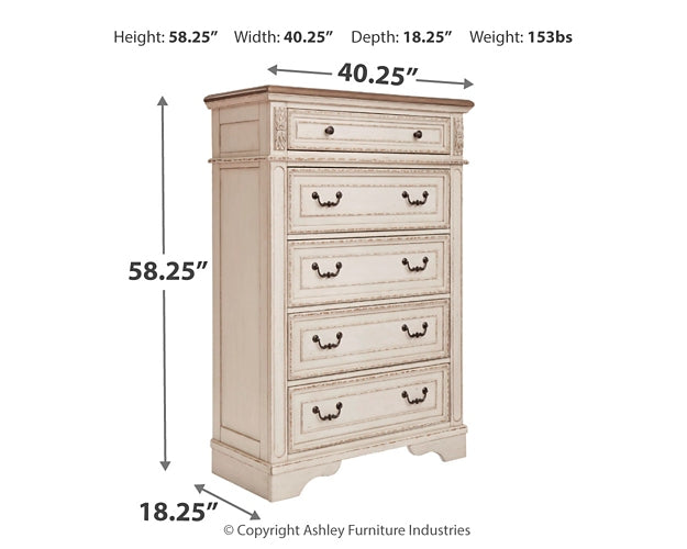 Realyn Five Drawer Chest at Towne & Country Furniture (AL) furniture, home furniture, home decor, sofa, bedding