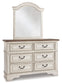 Realyn Full Panel Bed with Mirrored Dresser, Chest and Nightstand at Towne & Country Furniture (AL) furniture, home furniture, home decor, sofa, bedding