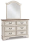 Realyn Full Panel Bed with Mirrored Dresser and Chest at Towne & Country Furniture (AL) furniture, home furniture, home decor, sofa, bedding
