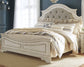 Realyn King Upholstered Panel Bed with Mirrored Dresser and 2 Nightstands at Towne & Country Furniture (AL) furniture, home furniture, home decor, sofa, bedding