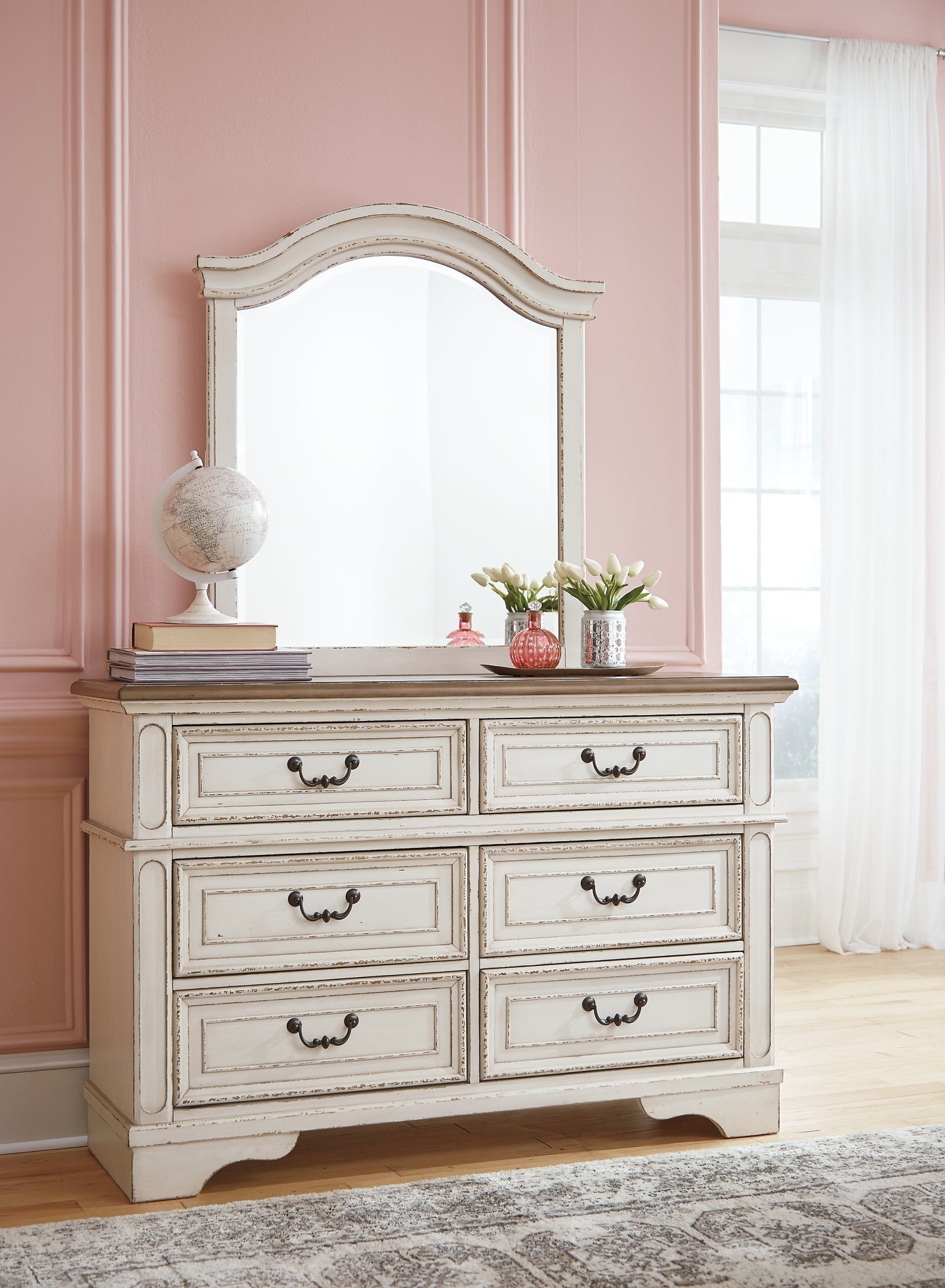 Realyn Twin Panel Bed with Mirrored Dresser and Chest at Towne & Country Furniture (AL) furniture, home furniture, home decor, sofa, bedding
