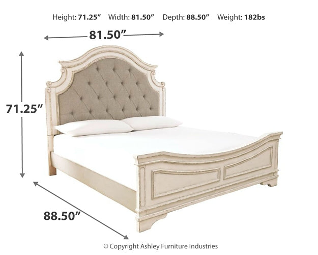 Realyn  Upholstered Panel Bed With Dresser at Towne & Country Furniture (AL) furniture, home furniture, home decor, sofa, bedding