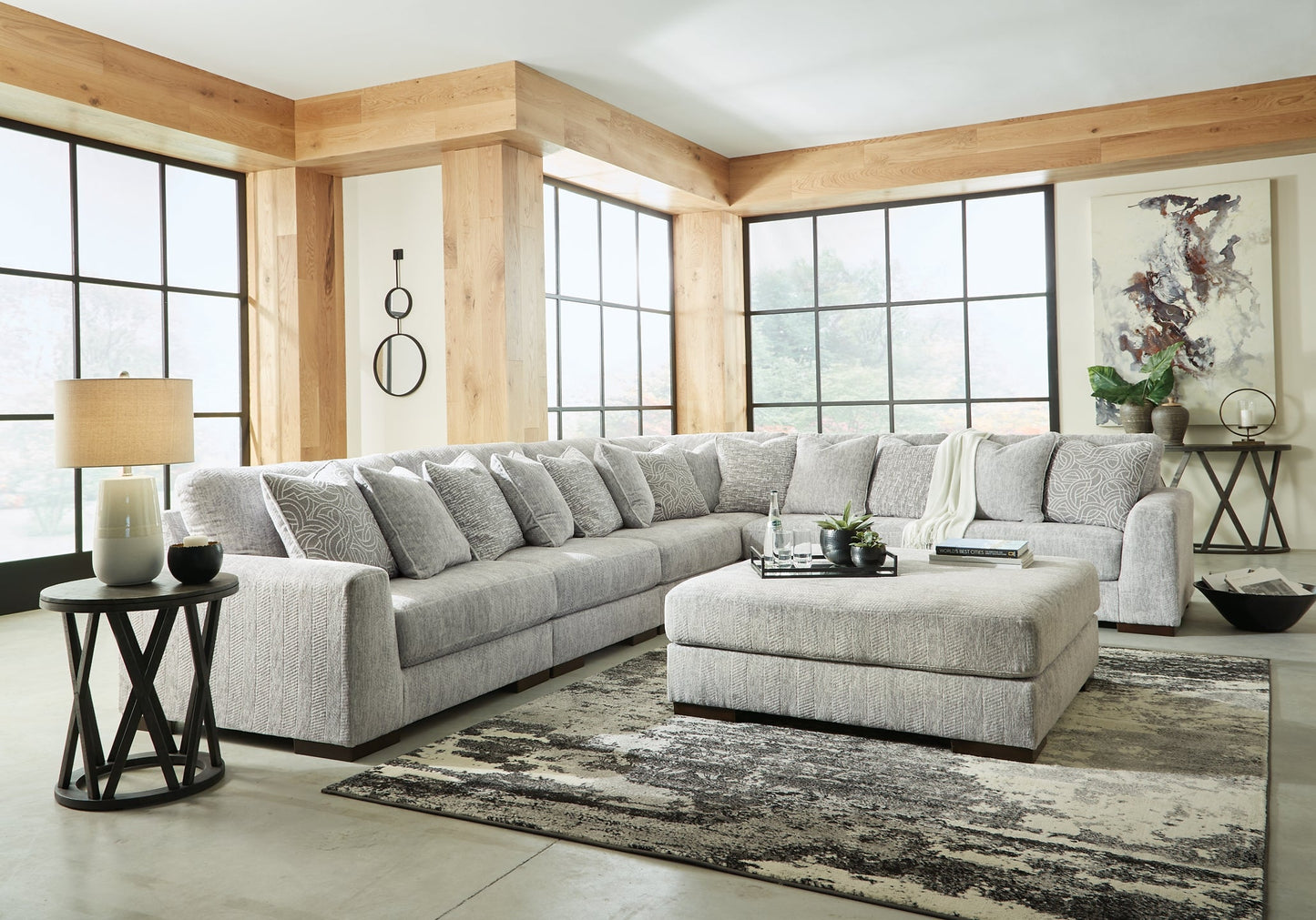 Regent Park 6-Piece Sectional with Ottoman at Towne & Country Furniture (AL) furniture, home furniture, home decor, sofa, bedding