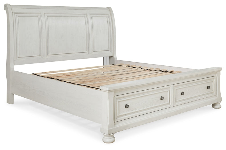 Robbinsdale California King Sleigh Bed with Storage with Dresser at Towne & Country Furniture (AL) furniture, home furniture, home decor, sofa, bedding