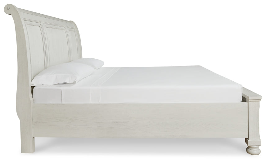 Robbinsdale California King Sleigh Bed with Storage with Mirrored Dresser at Towne & Country Furniture (AL) furniture, home furniture, home decor, sofa, bedding
