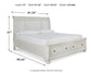 Robbinsdale California King Sleigh Bed with Storage with Mirrored Dresser at Towne & Country Furniture (AL) furniture, home furniture, home decor, sofa, bedding