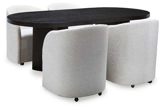 Rowanbeck Dining Table and 4 Chairs at Towne & Country Furniture (AL) furniture, home furniture, home decor, sofa, bedding