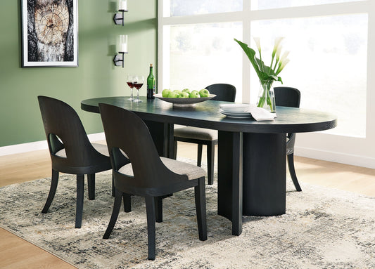 Rowanbeck Dining Table and 4 Chairs at Towne & Country Furniture (AL) furniture, home furniture, home decor, sofa, bedding