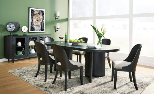 Rowanbeck Dining Table and 6 Chairs at Towne & Country Furniture (AL) furniture, home furniture, home decor, sofa, bedding