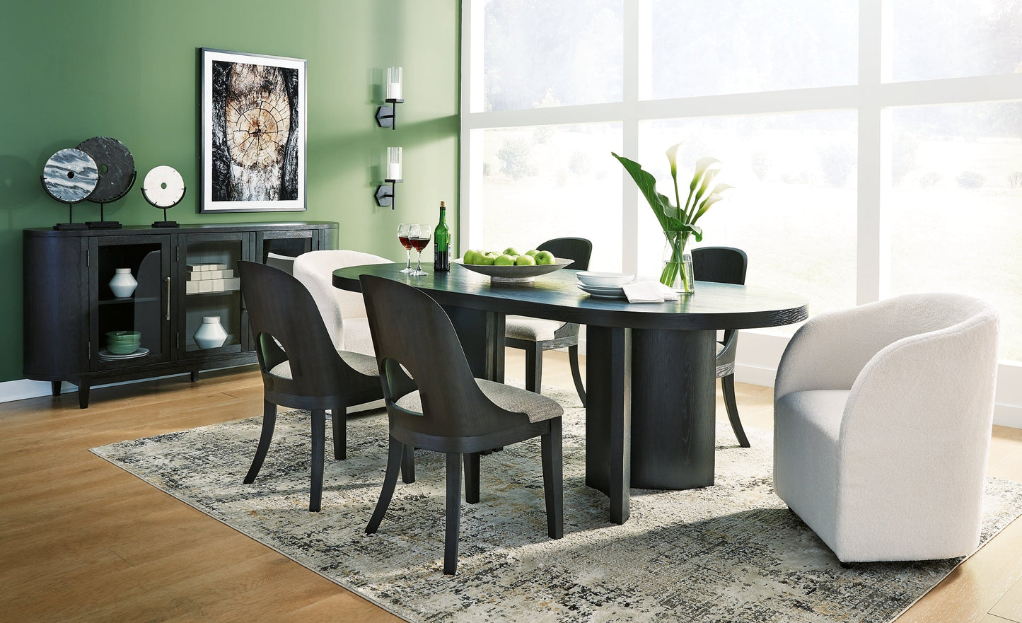 Rowanbeck Dining Table and 6 Chairs at Towne & Country Furniture (AL) furniture, home furniture, home decor, sofa, bedding