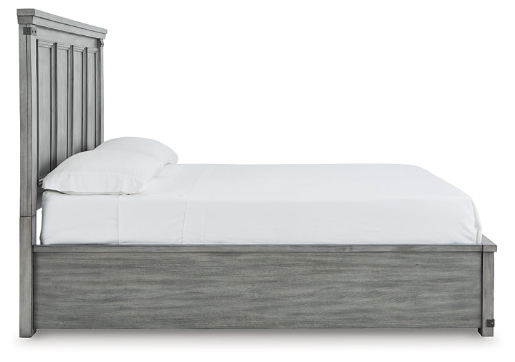 Russelyn California King Storage Bed with Mirrored Dresser at Towne & Country Furniture (AL) furniture, home furniture, home decor, sofa, bedding