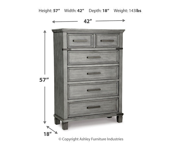 Russelyn Five Drawer Chest at Towne & Country Furniture (AL) furniture, home furniture, home decor, sofa, bedding