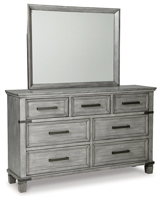 Russelyn King Storage Bed with Mirrored Dresser at Towne & Country Furniture (AL) furniture, home furniture, home decor, sofa, bedding