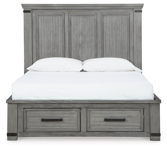 Russelyn Queen Storage Bed with Mirrored Dresser, Chest and 2 Nightstands at Towne & Country Furniture (AL) furniture, home furniture, home decor, sofa, bedding