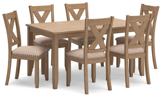 Sanbriar RECT DRM Table Set (7/CN) at Towne & Country Furniture (AL) furniture, home furniture, home decor, sofa, bedding