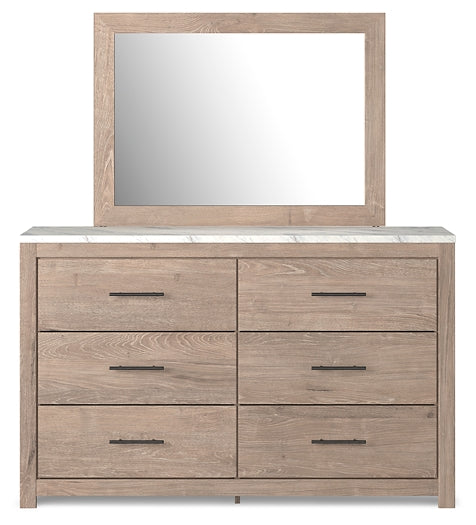 Senniberg Dresser and Mirror at Towne & Country Furniture (AL) furniture, home furniture, home decor, sofa, bedding