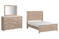 Senniberg Full Panel Bed with Mirrored Dresser at Towne & Country Furniture (AL) furniture, home furniture, home decor, sofa, bedding
