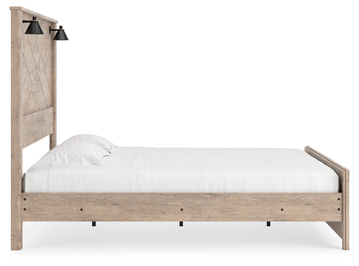 Senniberg King Panel Bed with Mirrored Dresser at Towne & Country Furniture (AL) furniture, home furniture, home decor, sofa, bedding