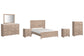 Senniberg Queen Panel Bed with Mirrored Dresser, Chest and 2 Nightstands at Towne & Country Furniture (AL) furniture, home furniture, home decor, sofa, bedding