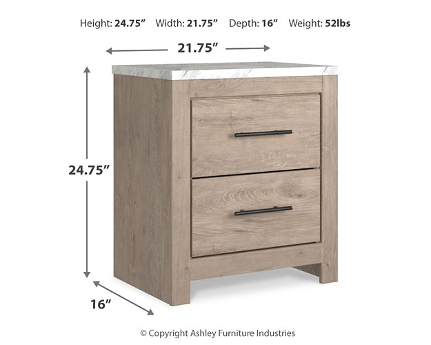 Senniberg Queen Panel Bed with Mirrored Dresser, Chest and Nightstand at Towne & Country Furniture (AL) furniture, home furniture, home decor, sofa, bedding
