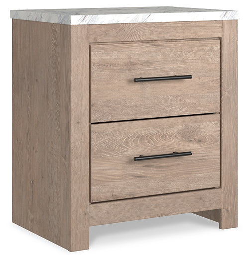 Senniberg Queen Panel Bed with Mirrored Dresser, Chest and Nightstand at Towne & Country Furniture (AL) furniture, home furniture, home decor, sofa, bedding