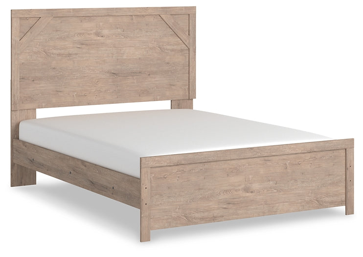 Senniberg Queen Panel Bed with Mirrored Dresser at Towne & Country Furniture (AL) furniture, home furniture, home decor, sofa, bedding