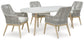 Seton Creek Outdoor Dining Table and 4 Chairs at Towne & Country Furniture (AL) furniture, home furniture, home decor, sofa, bedding