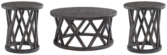 Sharzane Coffee Table with 2 End Tables at Towne & Country Furniture (AL) furniture, home furniture, home decor, sofa, bedding