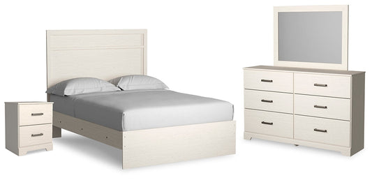 Stelsie Full Panel Bed with Mirrored Dresser and Nightstand at Towne & Country Furniture (AL) furniture, home furniture, home decor, sofa, bedding