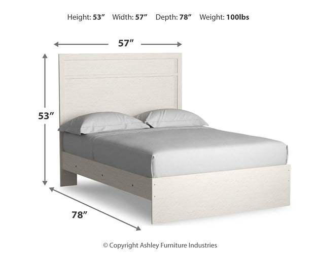 Stelsie Full Panel Bed with Mirrored Dresser at Towne & Country Furniture (AL) furniture, home furniture, home decor, sofa, bedding