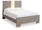 Surancha Full Panel Bed with Mirrored Dresser, Chest and Nightstand at Towne & Country Furniture (AL) furniture, home furniture, home decor, sofa, bedding