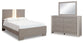 Surancha Full Panel Bed with Mirrored Dresser at Towne & Country Furniture (AL) furniture, home furniture, home decor, sofa, bedding